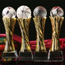 Crystal Glass Trophy Craft for Ball Sport